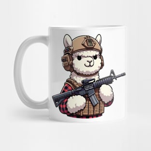 Tactical Alpaca Adventure Tee: Where Whimsy Meets Command Mug